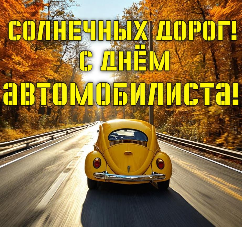 Солнечных дорог дорогой автомобилист.