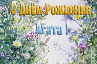 Картинки и открытки с днём рождения Агата