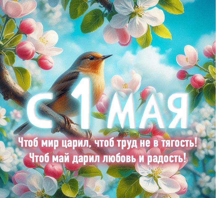 Поздравляю с 1 Мая! Счастья весеннего желаю!
