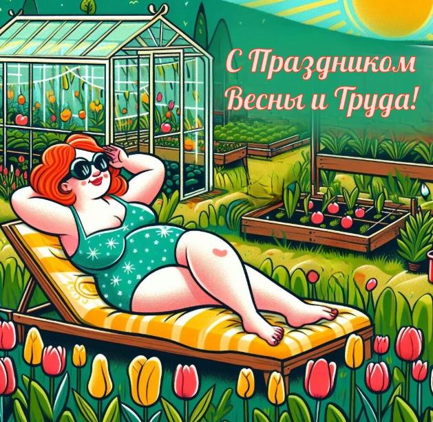 Прикольное поздравление для женщин с праздником Весны и Труда!