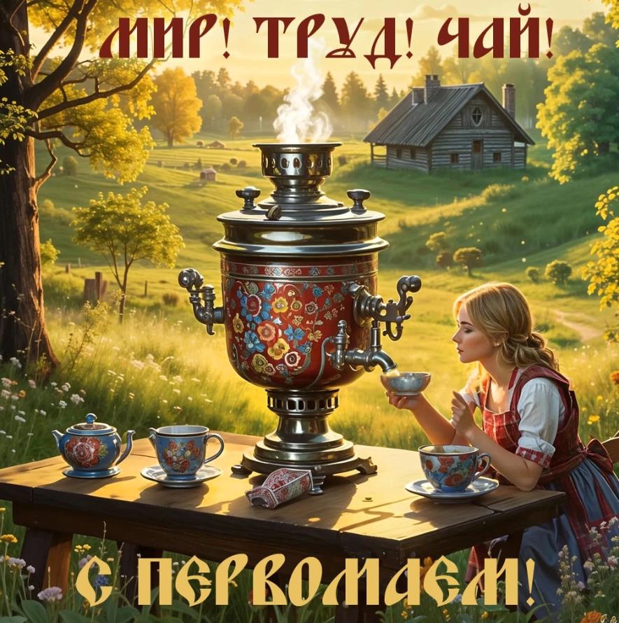 Мир! Труд Чай! С Первомаем!
