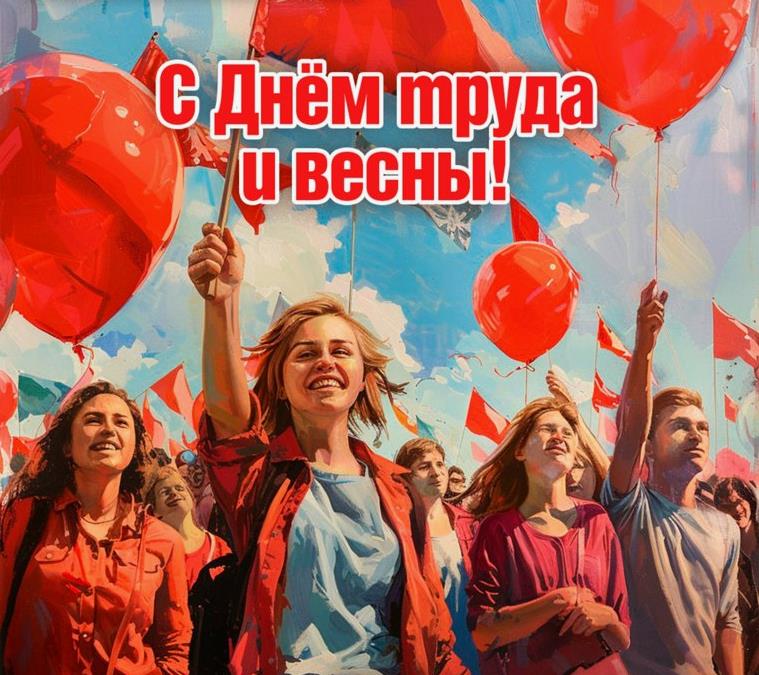 Шествие трудящихся на день Весны и Труда! 1 Мая!