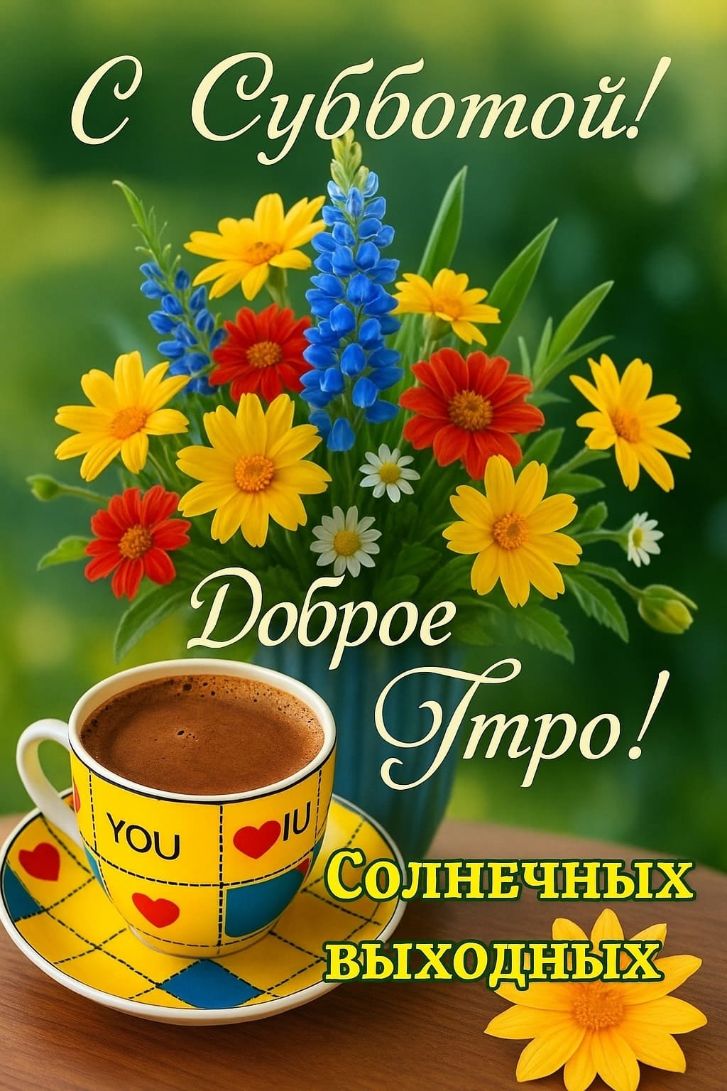 С Субботой! Доброе утро! Солнечных выходных!