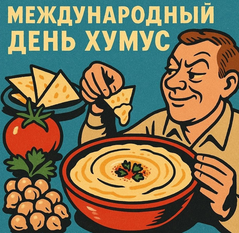 Открытка на международный день хумуса 13 Мая