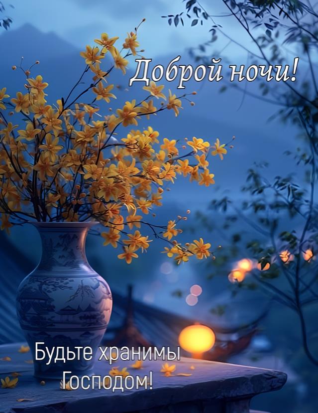 Открытка доброй ночи! Будьте хранимы Господом!
