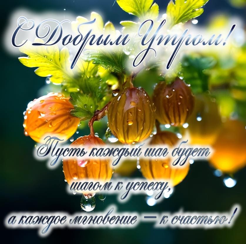 С добрым утром! - красивая дождливая открытка