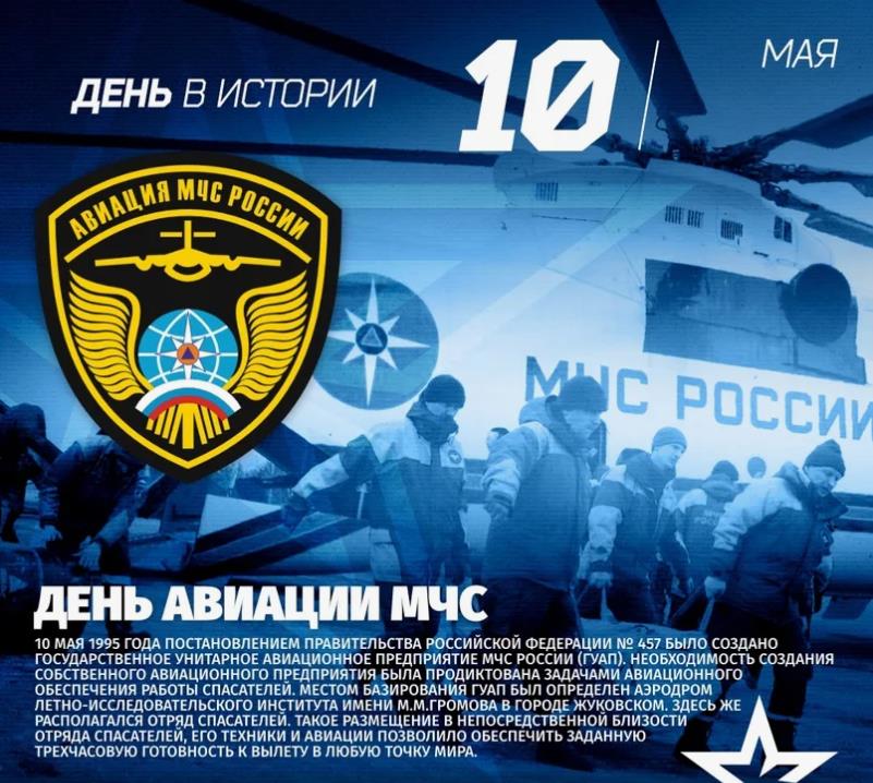День в истории - 10 Мая праздник авиации МЧС России