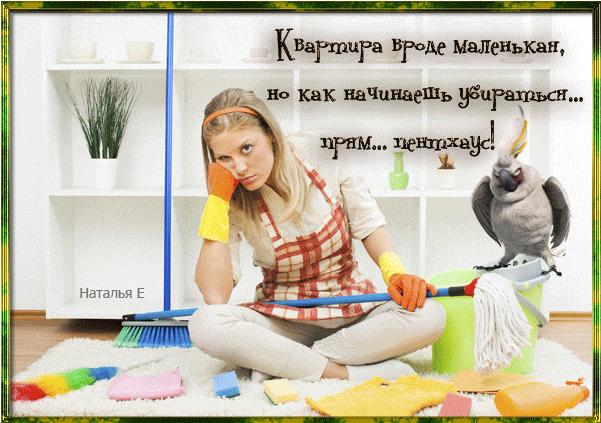 Смешная гифка на день уборки или чистой комнаты
