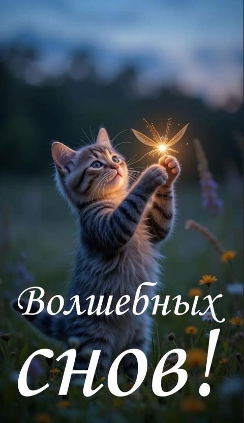 Волшебных снов! - красивая картинка на телефон