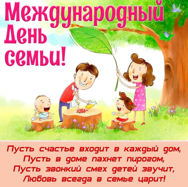 Международный день семьи открытка с поздравлениями