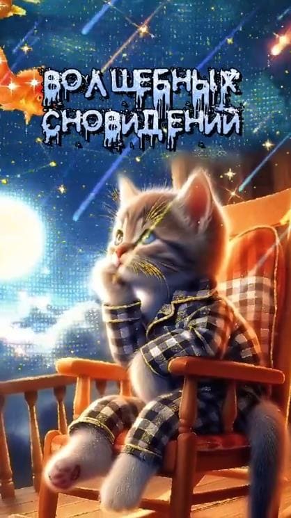 Картинка с котиком желающим волшебных сновиденийКартинка с котиком желающим волшебных сновидений