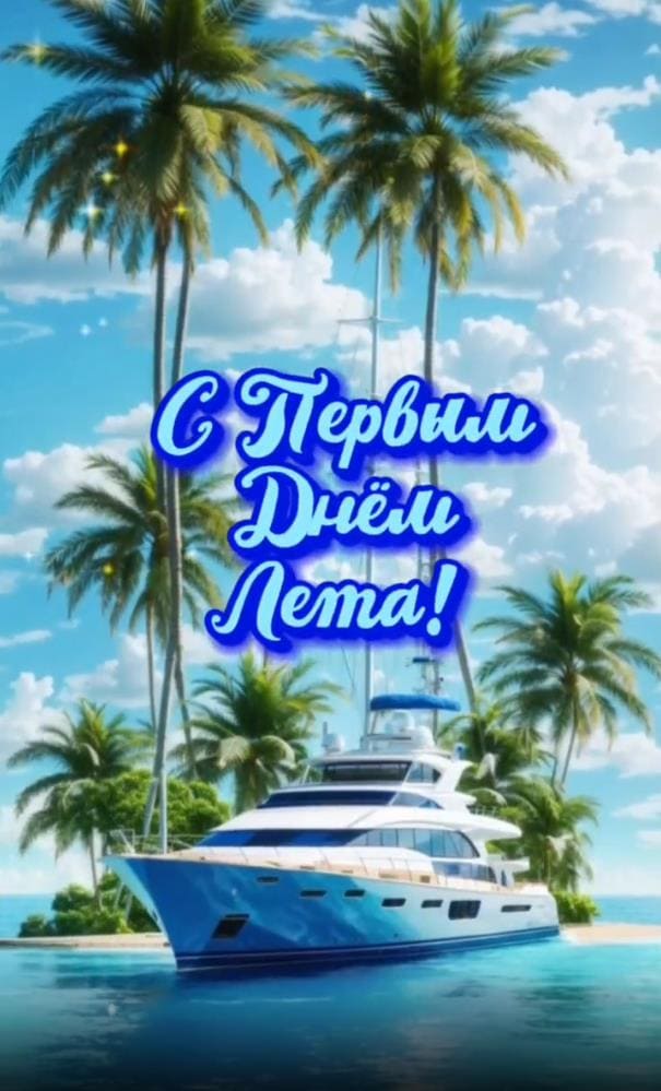 Красивая открытка с первым днём Лета!