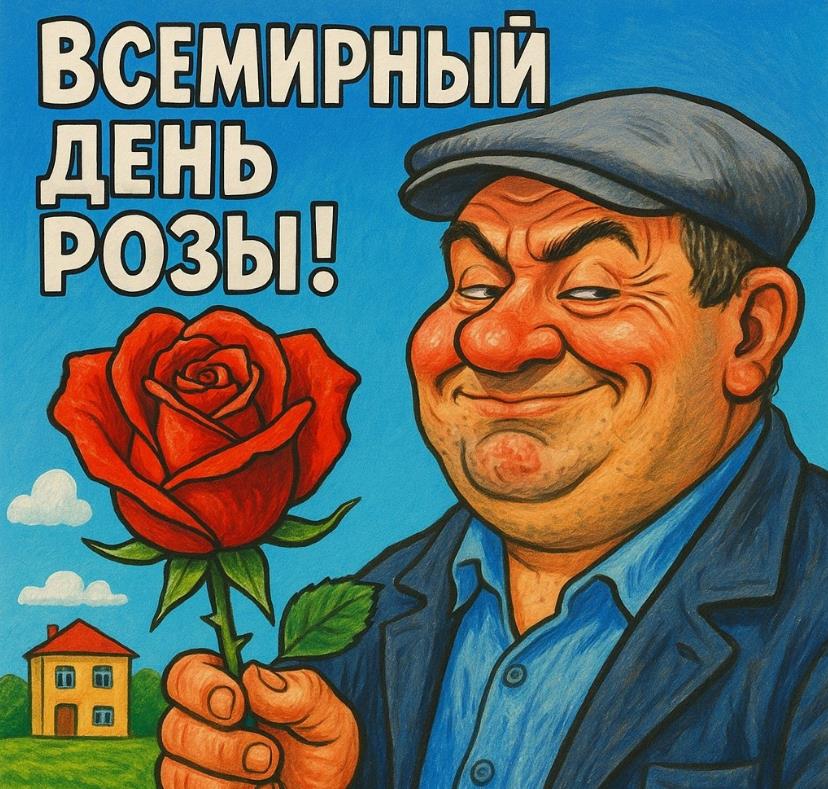 Прикольная открытка Всемирный на день Розы