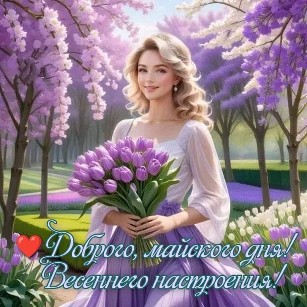 Открытка доброго майского дня! Весеннего настроения!