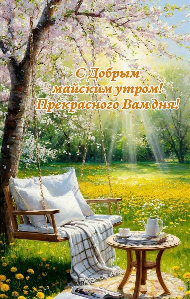 С добрым Майским утром! Прекрасного Вам дня!