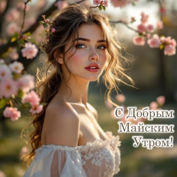 Открытка от девушки для парня доброго майского утра