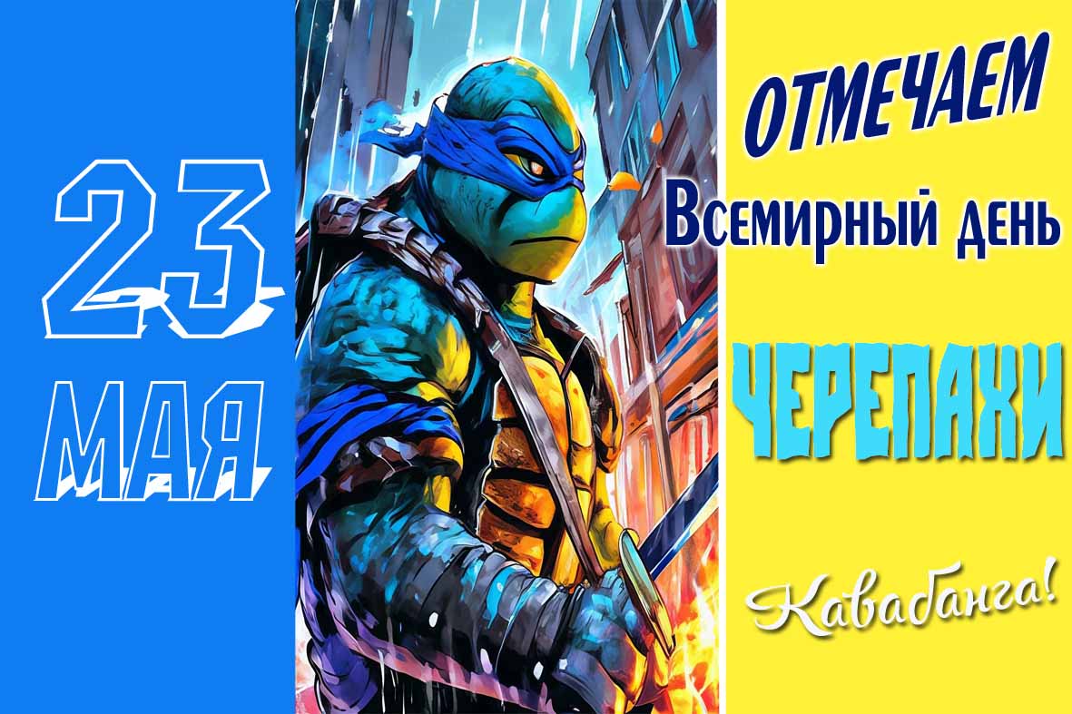 Прикольная картинка на Всемирный день черепахи 23 мая