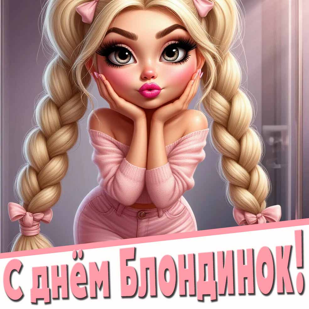 Красивая картинка с днём блондинок