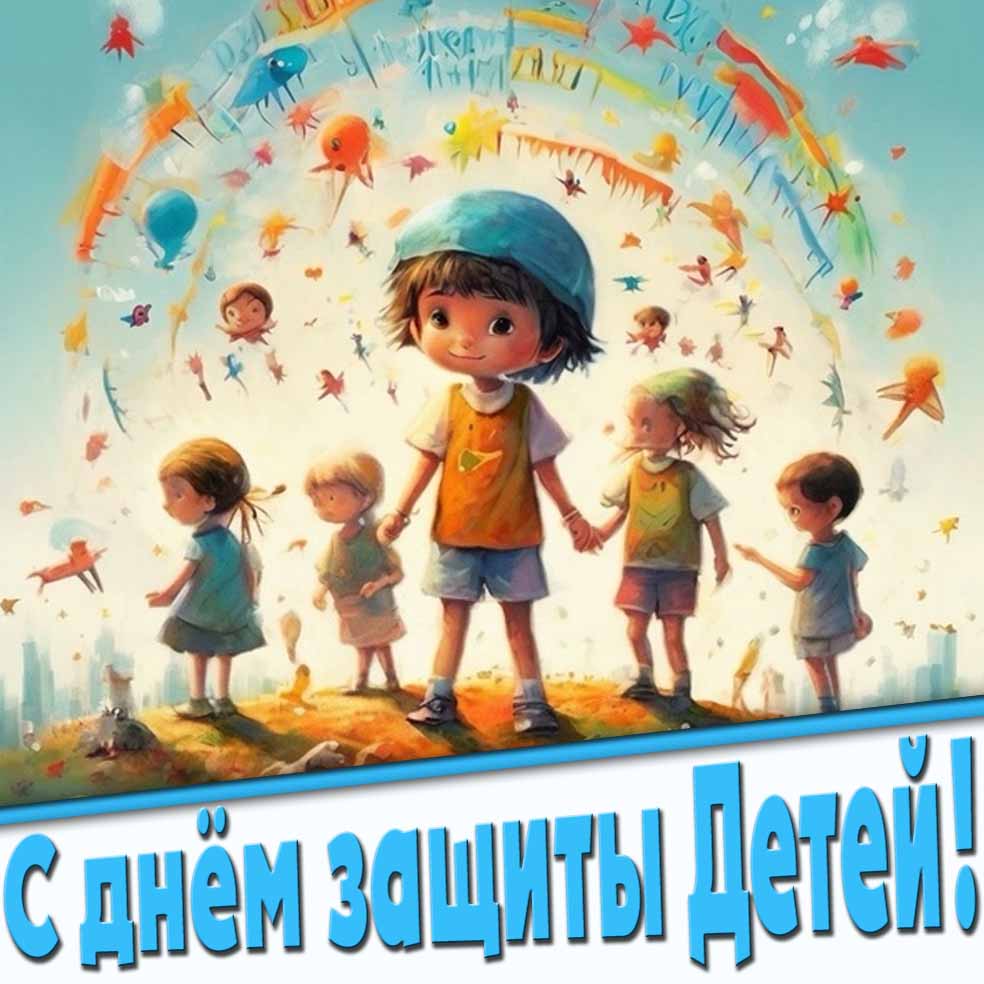 Прикольная открытка с днём защиты детей