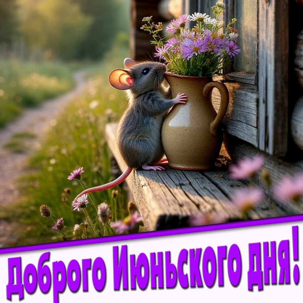 Красивая открытка доброго Июньского дня!