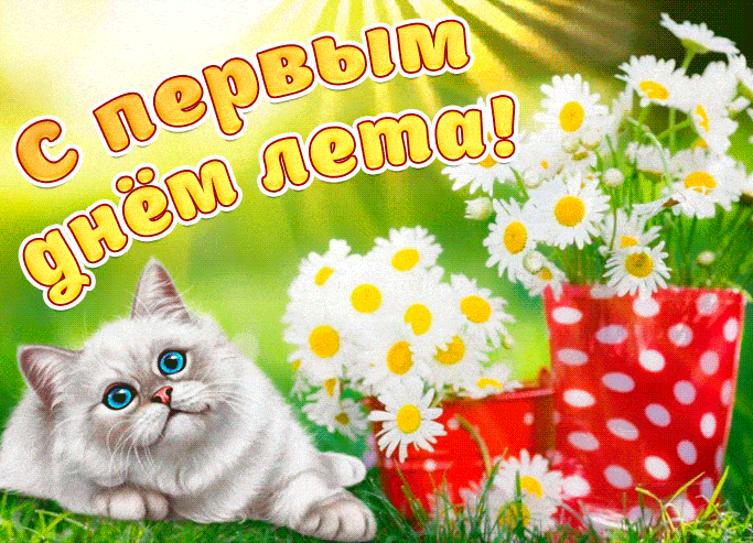 Красивая гифка с первым днём Лета!