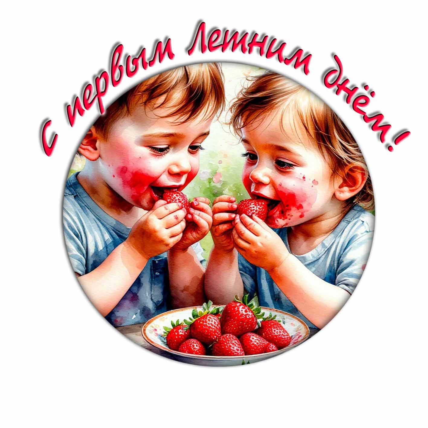 Смешная картинка с первым летним днём! - с детьми