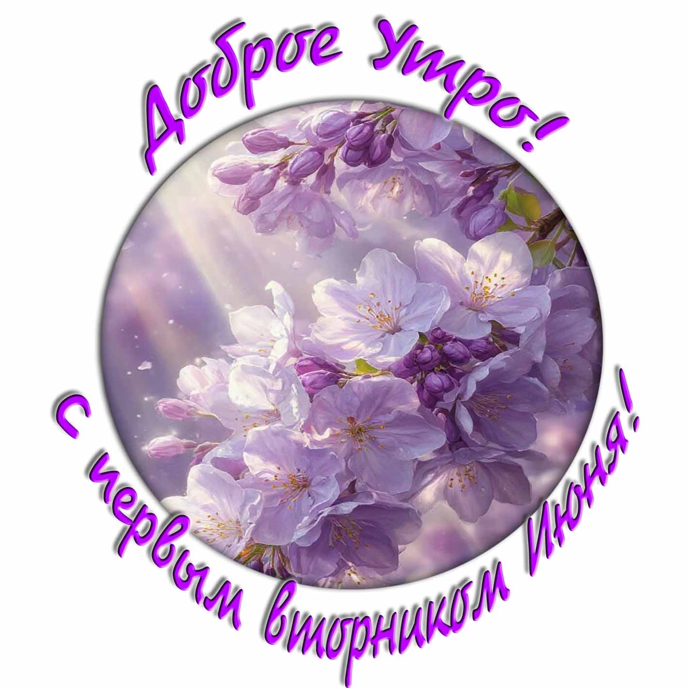 Красивая картинка "Доброе утро! С первым Вторником Июня!"