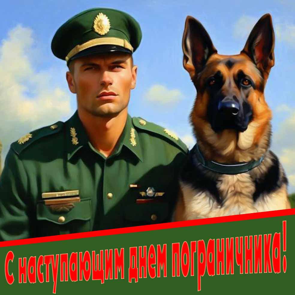 Открытка с наступающим днём пограничника