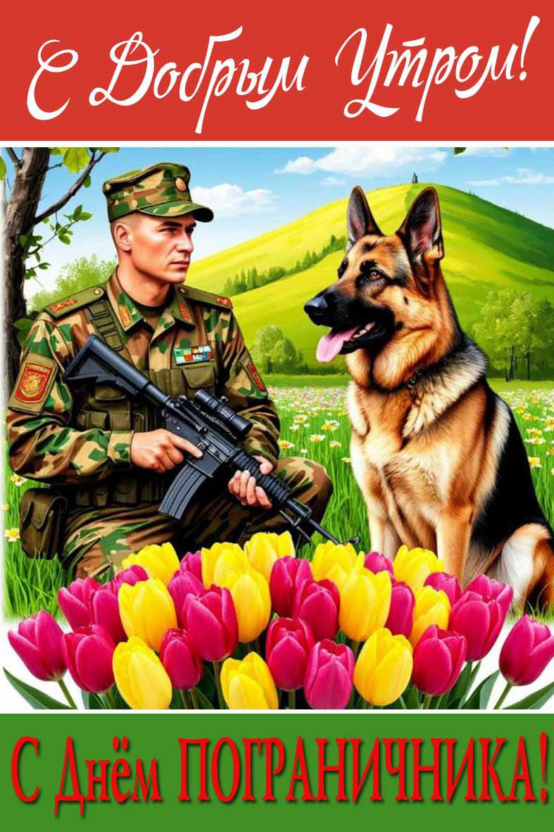 Открытка с добрым утром! С днём пограничника!