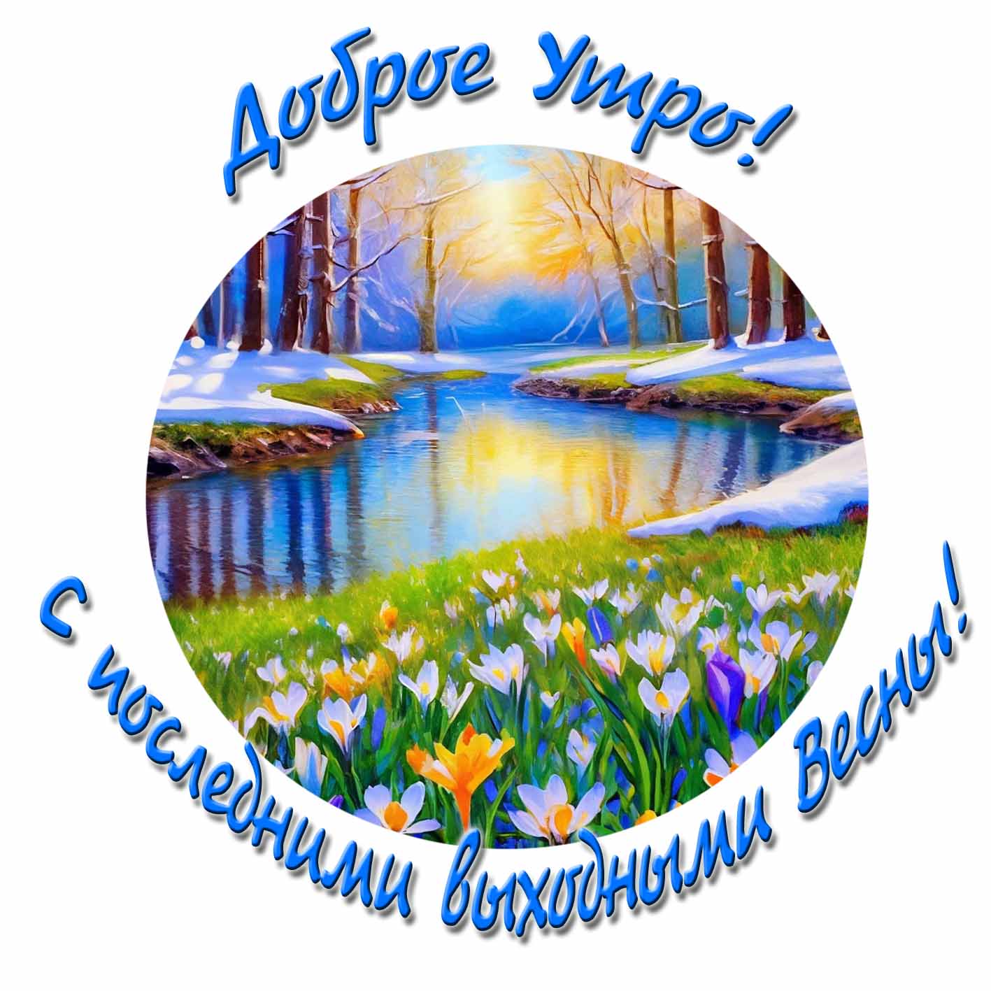 Картинка доброе утро! С последними выходными Весны!