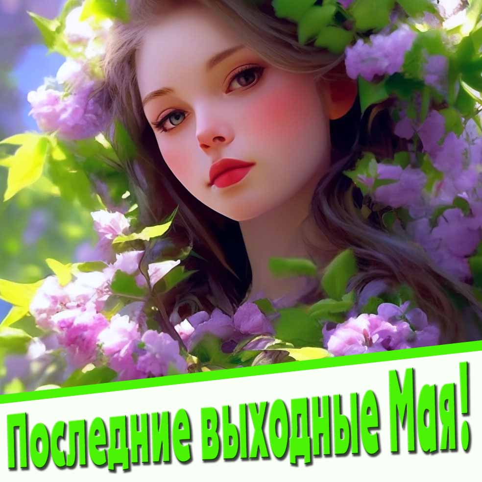 Последние выходные Мая! - картинка с девушкой в сирени