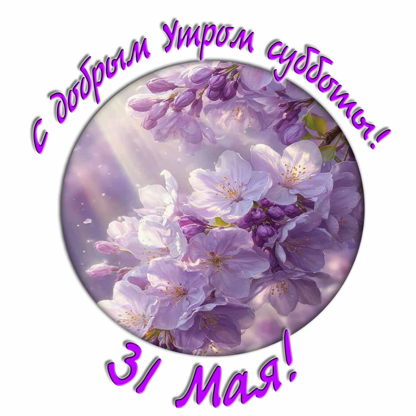 Открытка с добрым утром субботы 31 Мая