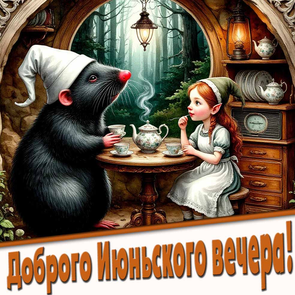 Креативная картинка доброго Июньского вечера