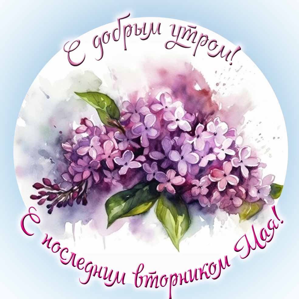 Картинка с добрым утром! С последним вторником Мая!