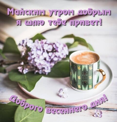 Утренний Майский привет с чашечкой кофе