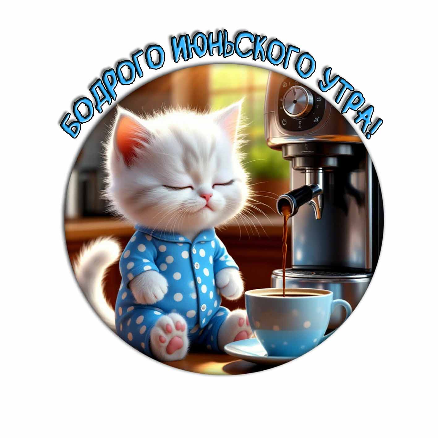 Бодрого Июньского утра! - открытка с кофе