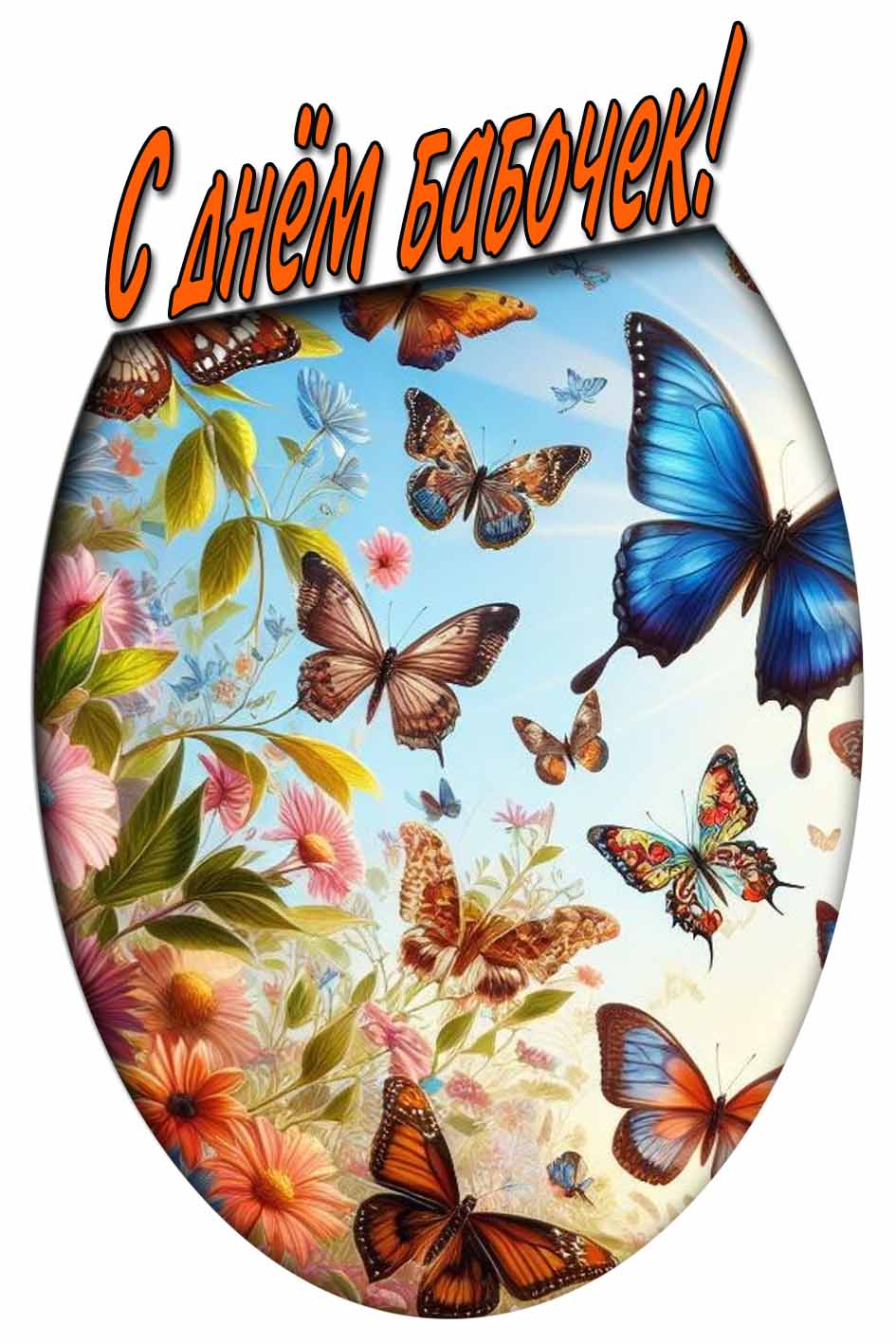 Чудесная открытка ко дню бабочек