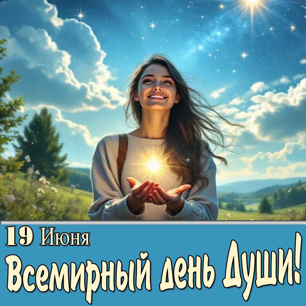 Открытка на Всемирный день души 19-го Июня