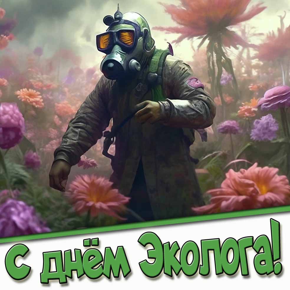 Прикольная открытка с днём Эколога!