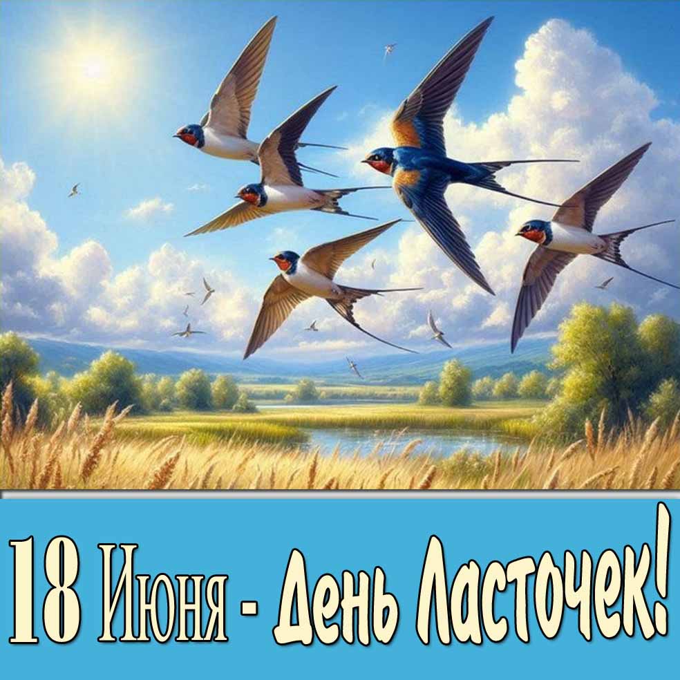 Картинка 18 Июня - день Ласточек