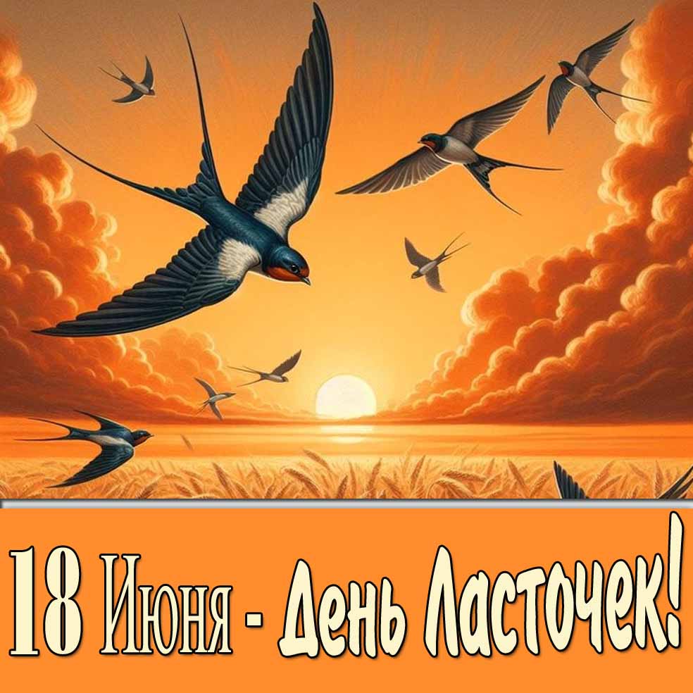 Красивая картинка на день Ласточек 18-го Июня