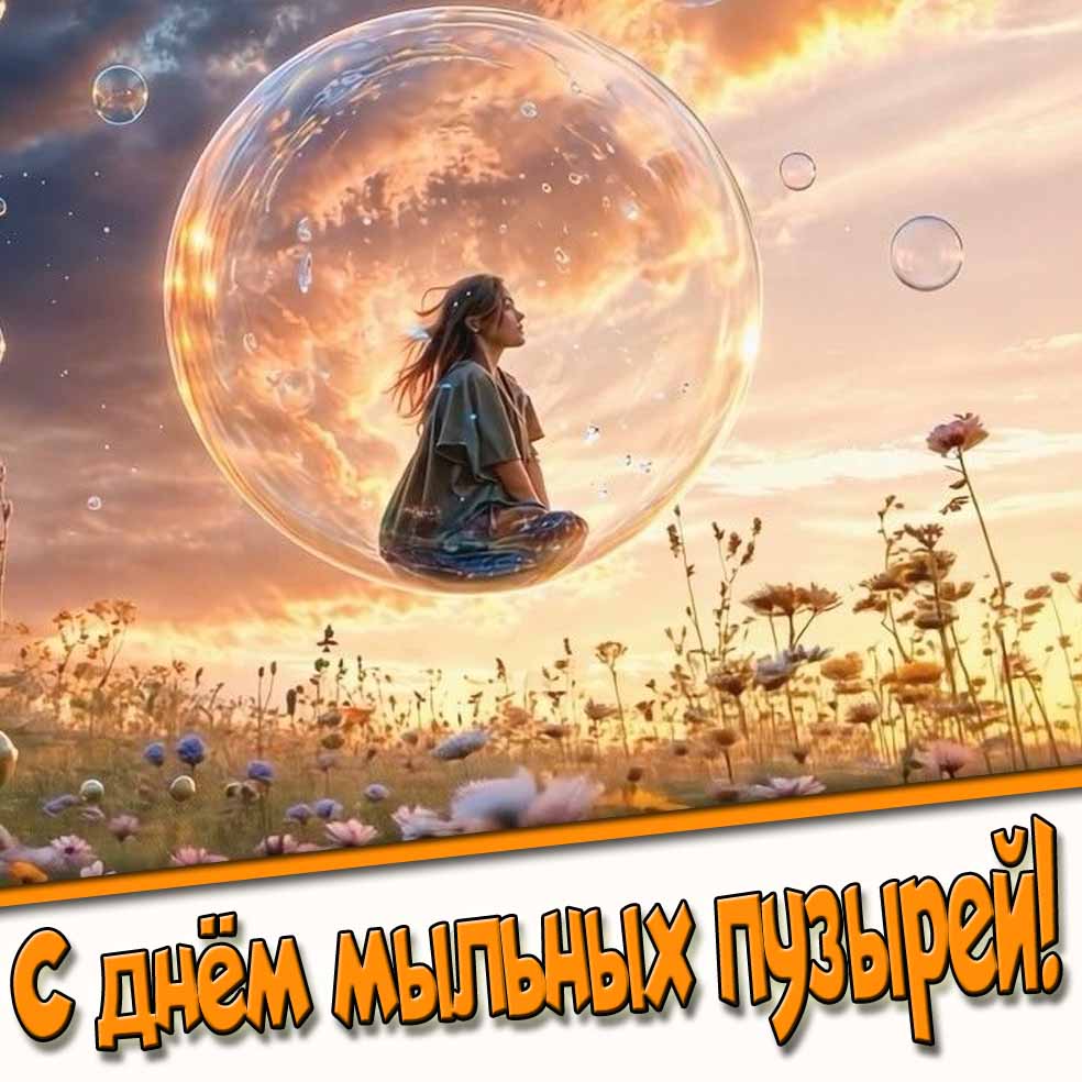 Летняя картинка ко дню мыльных пузырей