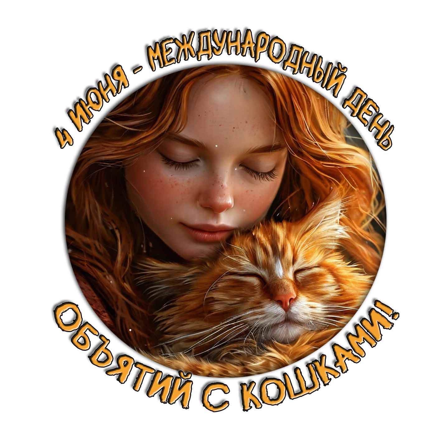 Картинка 4 Июня - Международный день объятий с кошками