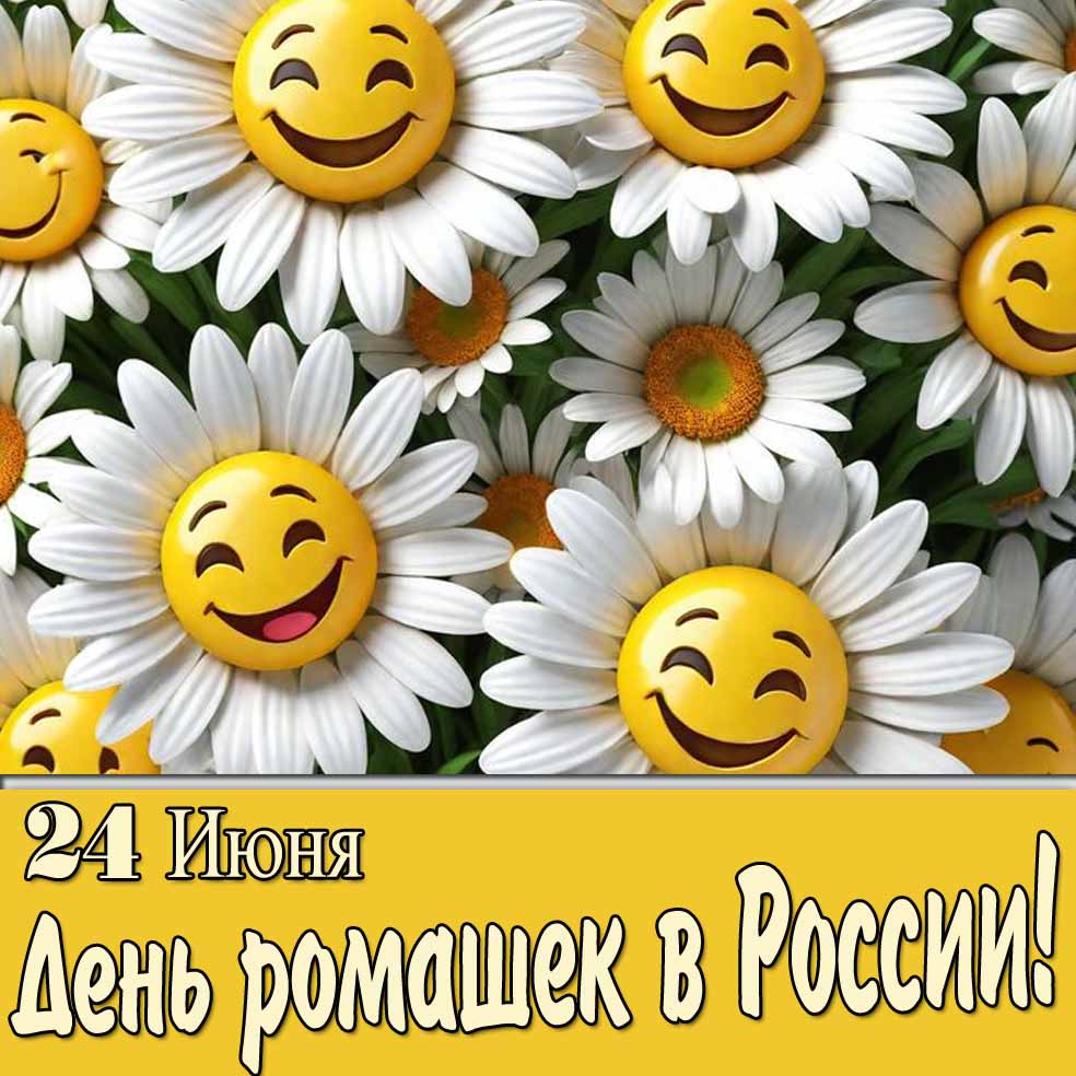Прикольная картинка 24 Июня день ромашек в России