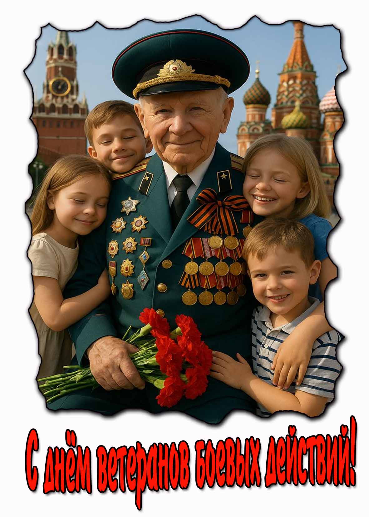 Красивая открытка с днём ветеранов боевых действий