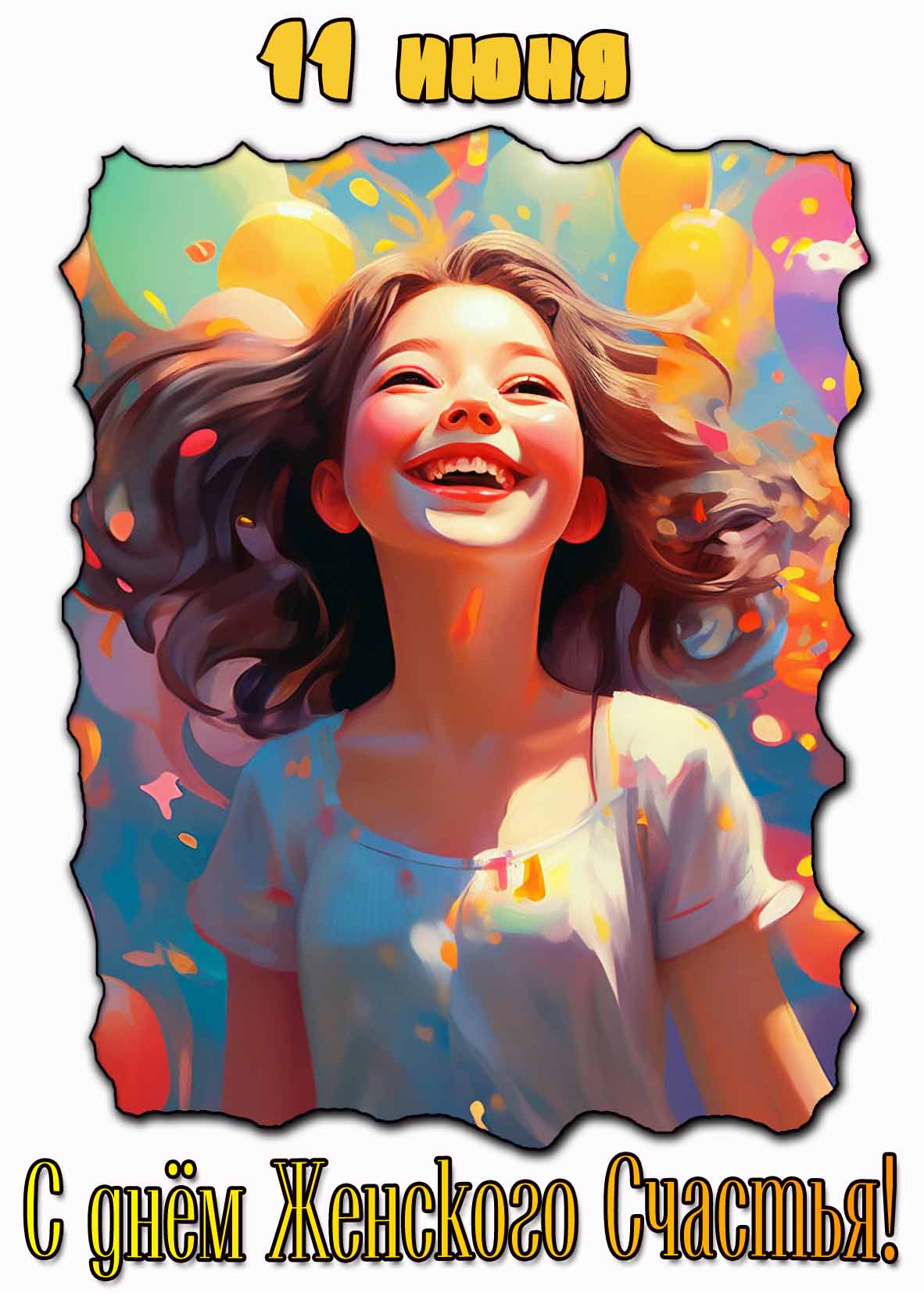 Детская картинка - 11 Июня с днём женского счастья