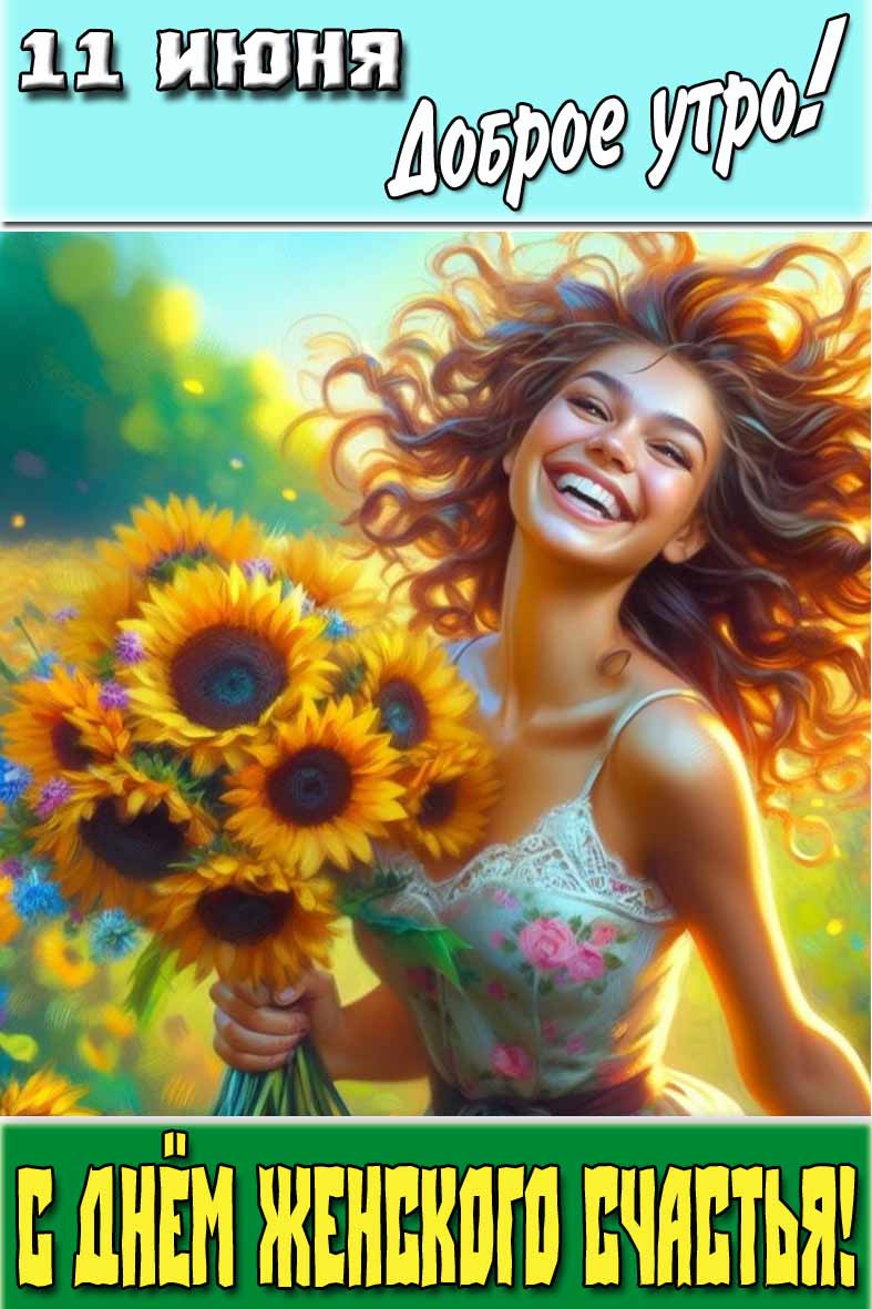 Красивая картинка "11 Июня - доброе утро! С днём женского счастья!"