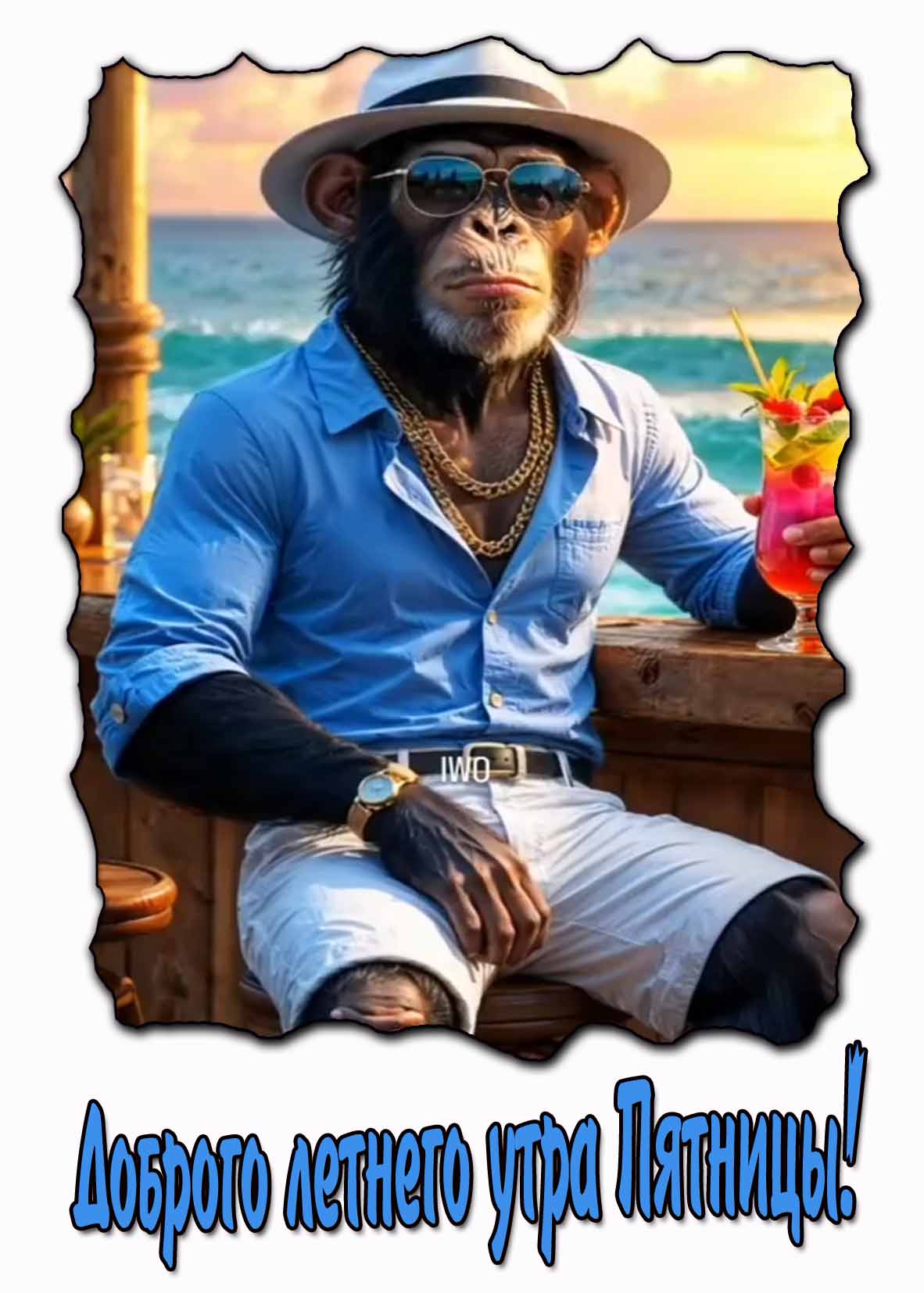 Прикольная открытка доброго летнего утра Пятницы