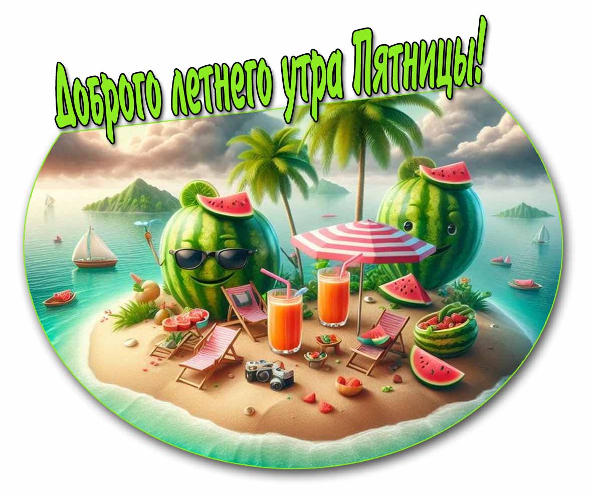 Доброго летнего утра Пятницы! - креативная открытка