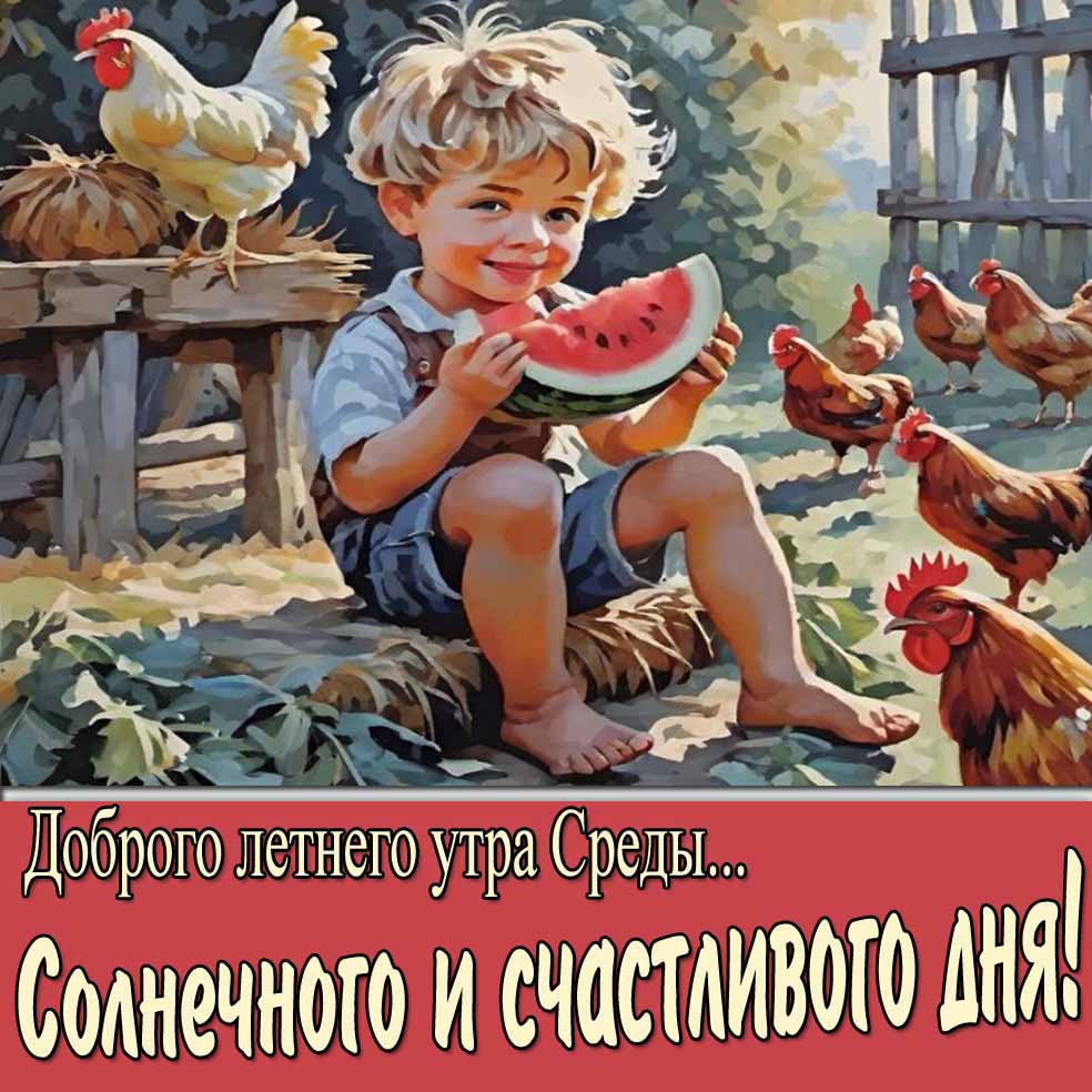 Картинка "Доброго летнего утра Среды... Солнечного и счастливого дня!"
